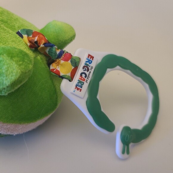 Eric Carle 8" Developmental Frog Rattle Teether Baby Toy Plush - Picture 10 of 12
